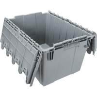 Flip Top Plastic Distribution Container, 21.65" x 15.5" x 12.5", Grey CG125 | TENAQUIP