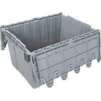 KLETON CG125 Contenant de distribution en plastique avec dessus basculant, 21,65" x 15,5" x 12,5", Gris