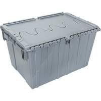 Flip Top Plastic Distribution Container, 21.65" x 15.5" x 12.5", Grey CG125 | TENAQUIP