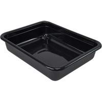 All-Purpose Flat-Bottom Storage Tub, 5" H x 15" D x 20" L, Plastic, Black  CG199 | TENAQUIP