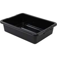 Quantum Storage System FSB-20155RBK All-Purpose Ribbed-Bottom Storage Tub, 5" H x 15" D x 20" L, Plastic, Black