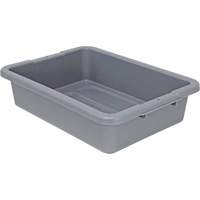 Quantum Storage System FSB-20155RGY Bac d'entreposage tout usage &agrave; fond rainur&eacute;, 5" ha x 15" p x 20" lo, Plastique, Gris