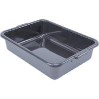 Quantum Storage System FSB-21155GY All-Purpose Flat-Bottom Storage Tub, 5" H x 15" D x 21" L, Plastic, Grey