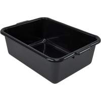 Quantum Storage System FSB-21157BK All-Purpose Flat-Bottom Storage Tub, 7" H x 15" D x 21" L, Plastic, Black