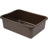 Quantum Storage System FSB-21157RBN All-Purpose Ribbed-Bottom Storage Tub, 7" H x 15" D x 21" L, Plastic, Brown