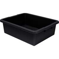 Quantum Storage System FSB-22177RBK All-Purpose Ribbed-Bottom Storage Tub, 7" H x 17" D x 22" L, Plastic, Black