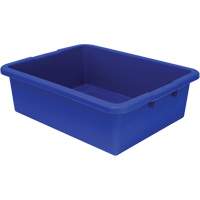 Quantum Storage System FSB-22177RBL Bac d'entreposage tout usage &agrave; fond rainur&eacute;, 7" ha x 17" p x 22" lo, Plastique, Bleu