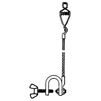 Lind Equipment LE64-72 Light-Duty Bonding & Grounding Wire Assemblies - Alligator Clip & Small C-Clamps