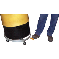 Vestil DRUM-QUAD-H-TLT Tilting Drum Dollies, Steel, 900 lbs. Capacity, 23-1/2" Diameter, Hard Rubber Casters