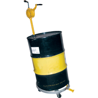 Vestil DRUM-QUAD-H-TLT Tilting Drum Dollies, Steel, 900 lbs. Capacity, 23-1/2" Diameter, Hard Rubber Casters