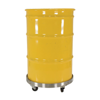 Drum Dollies, Stainless Steel, 800 lbs. Capacity, 23-1/4" Diameter, Rubber Casters  DC416 | TENAQUIP