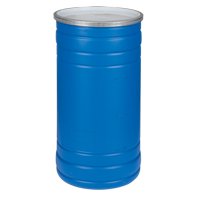 Mauser Packaging NDSOP0006 Polyethylene Drums, 15.5 US gal (12.91 imp. Gal.), Open Top, Blue