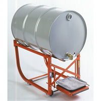 DC566 Support de baril avec plateau d'&eacute;gouttage, Capacit&eacute; de 55 gal. US (45 gal. imp.), Charge max. de 600 lb/272 kg