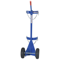 Vestil CYL-D-1-PN Gas Cylinder Cart, Pneumatic Wheels, 12" W x 15-1/2" L Base, 500 lbs.