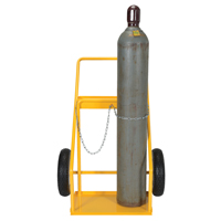 Vestil CYHT-2 Gas Cylinder Cart, Rubber Wheels, 22" W x 14-1/8" L Base, 250 lbs.