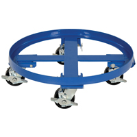 Heavy Duty Drum Dolly, Steel, 2000 lbs. Capacity, 24-1/8" Diameter, Phenolic Casters  DC674 | TENAQUIP