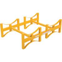 Vestil DRUM-RACK-2 Steel Stackable Drum Rack, 2 Drums, 1600 lbs. Capacity, 45-1/2" W x 29-7/8" D x 12-3/4" H