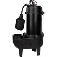 LEO USC-37W-1-20 Cast Iron Sewage Pump, 120 V, 9.5 A, 6000 GPH, 1/2 HP