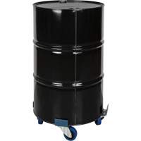 KLETON DC877 Chariot pour baril, Acier, Capacit&eacute;e 1400 lb, Diam&egrave;tre 24", Roue en &eacute;lastique bleu