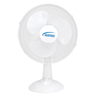Produits Industriels Matrix EA306 Ventilateur oscillant &agrave; boutons-poussoirs pour bureau, Diam&egrave;tre 16", 3 vitesses