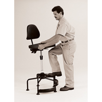 Safco 5120 Si&egrave;ges industriels, Stationnaire, Ajustable, 38" - 45", Polyur&eacute;thane Si&egrave;ge, Noir