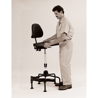 Safco 5120 Si&egrave;ges industriels, Stationnaire, Ajustable, 38" - 45", Polyur&eacute;thane Si&egrave;ge, Noir