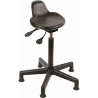 Stool, Sit/Stand, Adjustable, 23" - 33", Polyurethane Seat, Black  FC685 | TENAQUIP