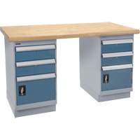Pre-Designed Workbench, Dual Drawers, 2500 lbs. Cap., 72" W x 30" D, 34" H FG235 | TENAQUIP