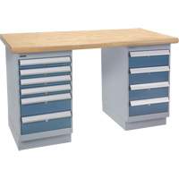 KLETON FM990 &eacute;tabli robuste, Deux tiroirs, Cap 1500 lb, 72" la x 30" p, 34" h