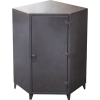 Strong Hold 446-COC-244 Corner Cabinets, Steel, 4 Shelves, 72" H x 48" W x 24" D, Grey