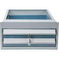 KLETON FH674 Double-Drawer Workbench, Steel, 18" W x 21" D x 9" H