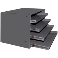Durham Manufacturing 303B-15.75-95 Casiers pour boîtes &agrave; compartiments, Acier, 4 compartiments, 20" la x 15-3/4" p, 15" h, Gris