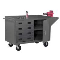 Durham Manufacturing 3401-95 Mobile Workbench Cabinet, Steel Surface