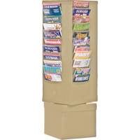 Durham Manufacturing 410-75 Literature Rack, Rotating, 44 Slots, Steel, 14-1/8" W x 14-1/8" D x 48-1/2" H