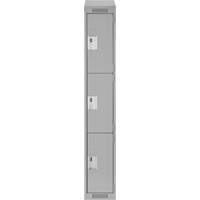 Anthony Steel Mfg. CL-T-1-15X18X72-ST_A124 Casiers Clean Line, 3 niveaux, 15" x 18" x 78", Acier, Gris, Rivet (assembl&eacute;)