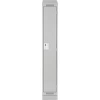 Anthony Steel Mfg. CL-S-1-121572RBST_A124 Clean Line Lockers, 12" x 15" x 82", Steel, Grey, Rivet (Assembled)