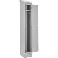 Anthony Steel Mfg. CL-S4-15X15X72RBST-A124 Clean Line Lockers, Bank of 4, 60" x 15" x 82", Steel, Grey, Rivet (Assembled)