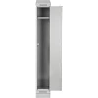 Anthony Steel Mfg. CL-S-3-12X18X72_A124 Clean Line Lockers, Bank of 3, 36" x 18" x 72", Steel, Grey, Rivet (Assembled)