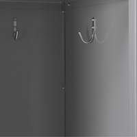 Anthony Steel Mfg. CL-T-4-15X18X72-RB_A124 Clean Line Lockers, 3 -tier, Bank of 4, 60" x 18" x 76", Steel, Grey, Rivet (Assembled)