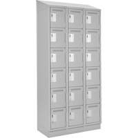 Anthony Steel Mfg. CL-L-3-121572RBST_A124 Clean-Line Lockerette, 6 -tier, Bank of 3, 15" x 72" x 12", Steel