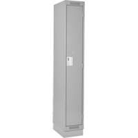 Anthony Steel Mfg. CL-S-1-12X18X72-RB_A124 Clean Line Lockers, 12" x 18" x 76", Steel, Grey, Rivet (Assembled)