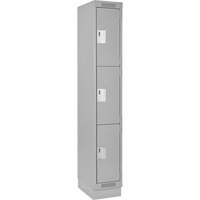 Anthony Steel Mfg. CL-T-1-12X18X72-RB_A124 Casiers Clean Line, 3 niveaux, 12" x 18" x 76", Acier, Gris, Rivet (assembl&eacute;)