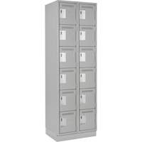 Anthony Steel Mfg. CL-L-2-15X18X72-RB_A124 Petit casier Clean-Line, 6 niveaux, Bloc de 2, 18" x 72" x 15", Acier