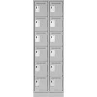 Anthony Steel Mfg. CL-L-2-15X18X72-RB_A124 Petit casier Clean-Line, 6 niveaux, Bloc de 2, 18" x 72" x 15", Acier