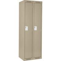 Anthony Steel Mfg. CL-S-2-12X18X72_A123 Casiers Clean Line, Bloc de 2, 24" x 18" x 72", Acier, Beige, Rivet (assembl&eacute;)