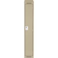 Anthony Steel Mfg. CL-S-1-15X15X72-ST-A123 Casiers Clean Line, 15" x 15" x 78", Acier, Beige, Rivet (assembl&eacute;)