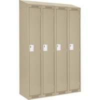 Anthony Steel Mfg. CL-S-4-15X18X72-ST_A123 Casiers Clean Line, Bloc de 4, 60" x 18" x 78", Acier, Beige, Rivet (assembl&eacute;)
