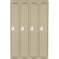Anthony Steel Mfg. CL-S-4-15X18X72-ST_A123 Casiers Clean Line, Bloc de 4, 60" x 18" x 78", Acier, Beige, Rivet (assembl&eacute;)