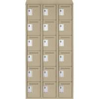 Anthony Steel Mfg. CL-L-3-15X15X72-ST-A123 Clean-Line Lockerette, 6 -tier, Bank of 3, 15" x 72" x 15", Steel
