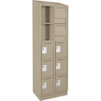 Anthony Steel Mfg. CL-5-2-121272RBST_A123 Assembled Clean Line Personal Effects Lockers, 5 -tier, Bank of 2, 12" x 82" x 24", Steel